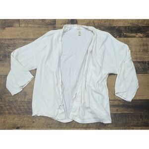 Skims White Size Large Long Sleeve Open Front Cardigan Womens White Tie‎